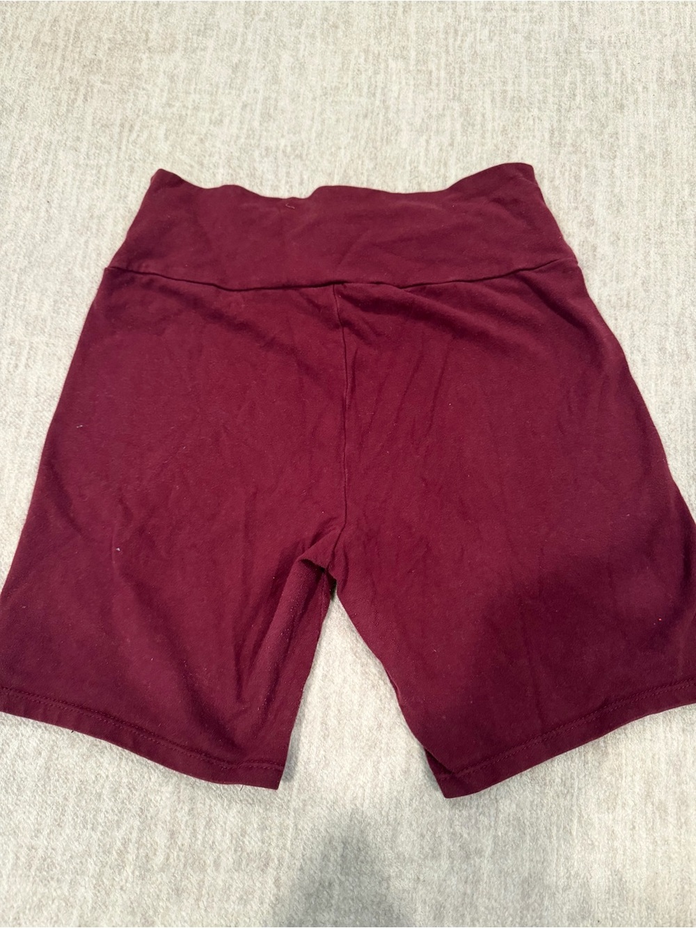 Tillys Full Tilt High-Waist Burgundy Women’s Bike Shorts - Picture 2 of 3